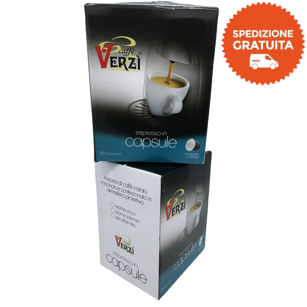 Capsule Compatibili Caffitaly Caffè Verzì Aroma Ricco 80