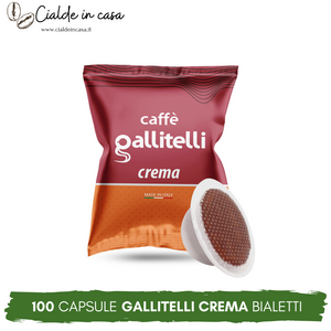 100 Capsule Caffè Gallitelli Crema Compatibili Bialetti