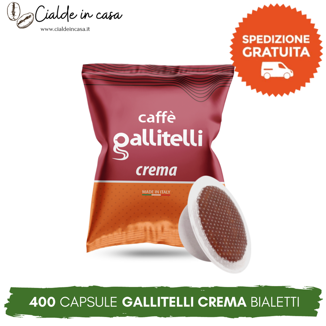 400 Capsule Caffè Gallitelli Crema Compatibili Bialetti