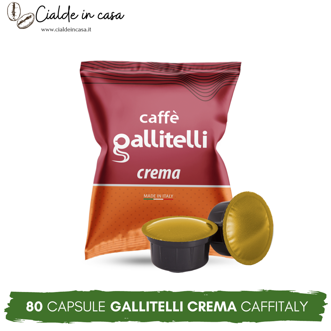 80 Capsule Caffè Gallitelli Crema Compatibili Caffitaly