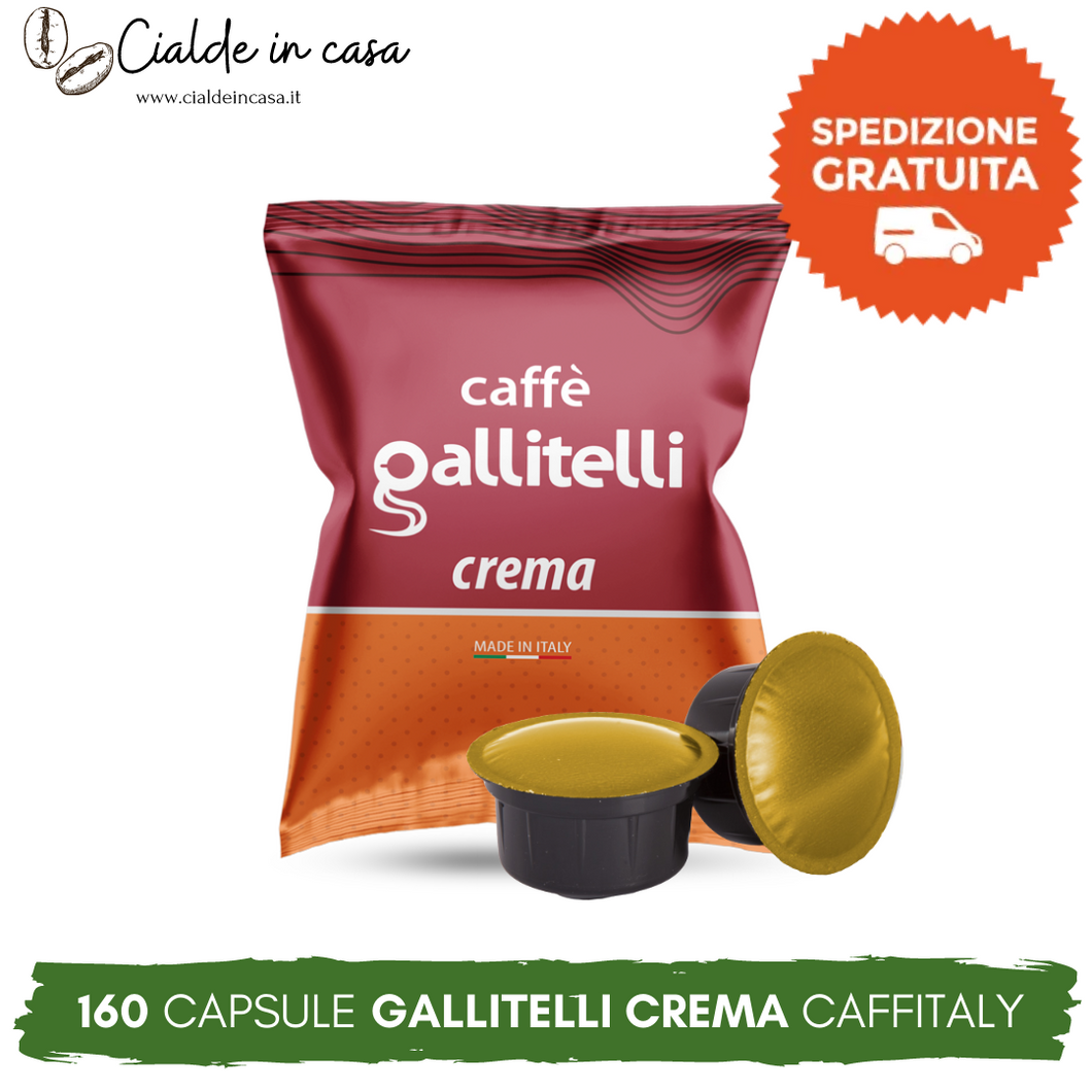160 Capsule Caffè Gallitelli Crema Compatibili Caffitaly