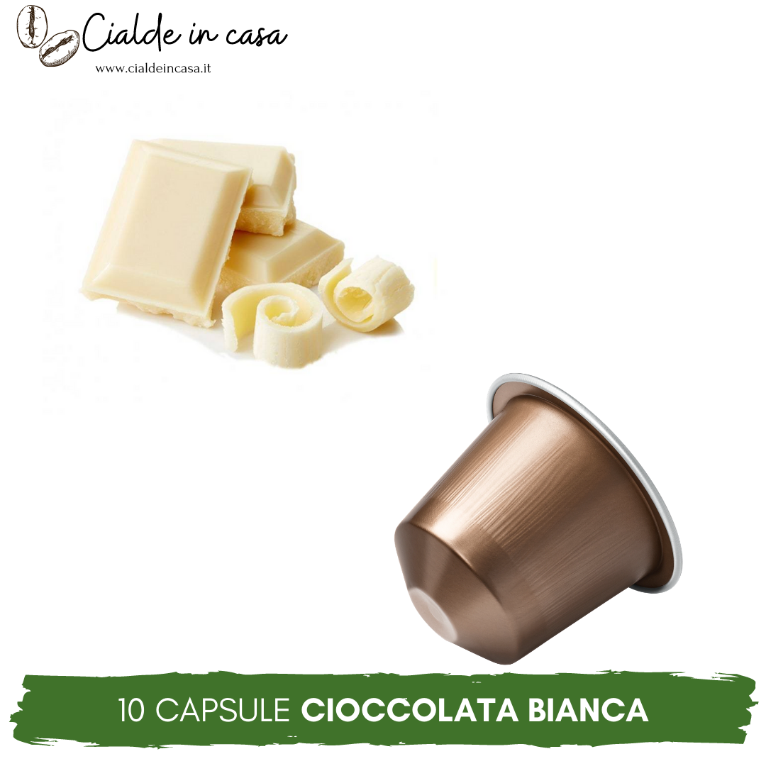 10 capsule cioccolata bianca compatibile con tutte le macchine nespresso