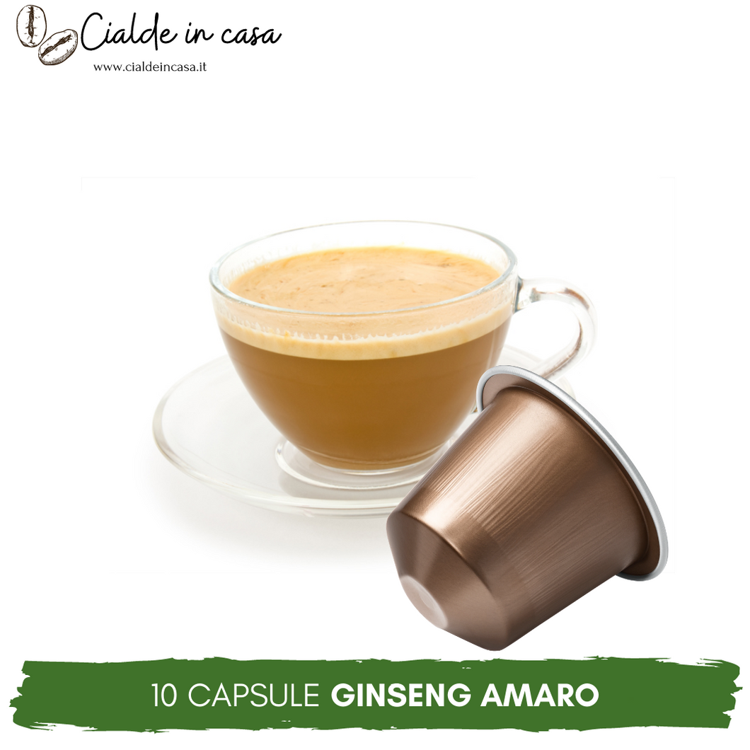 10 Capsule Ginseng Amaro Compatibili Nespresso