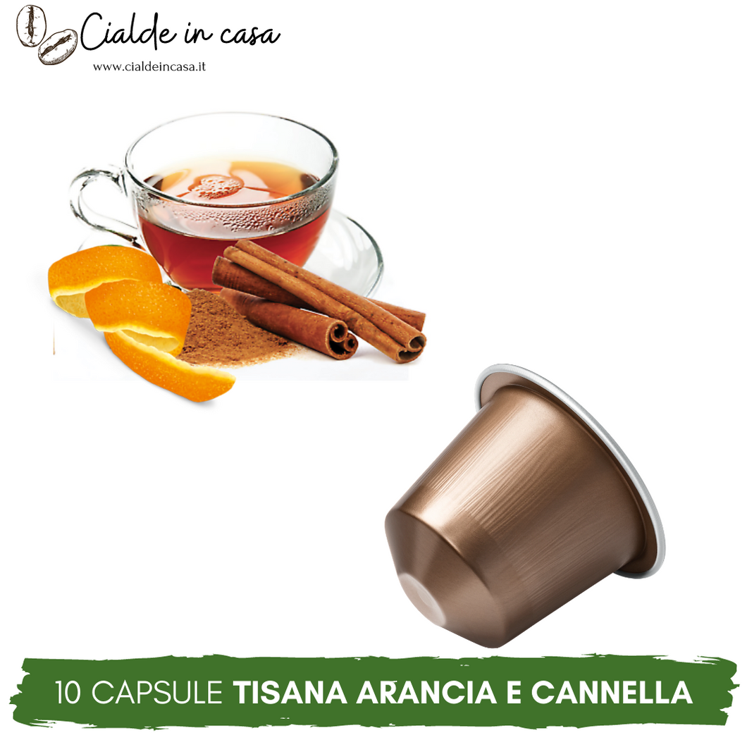 10 Capsule Tisana Arancia e Cannella Compatibili Nespresso