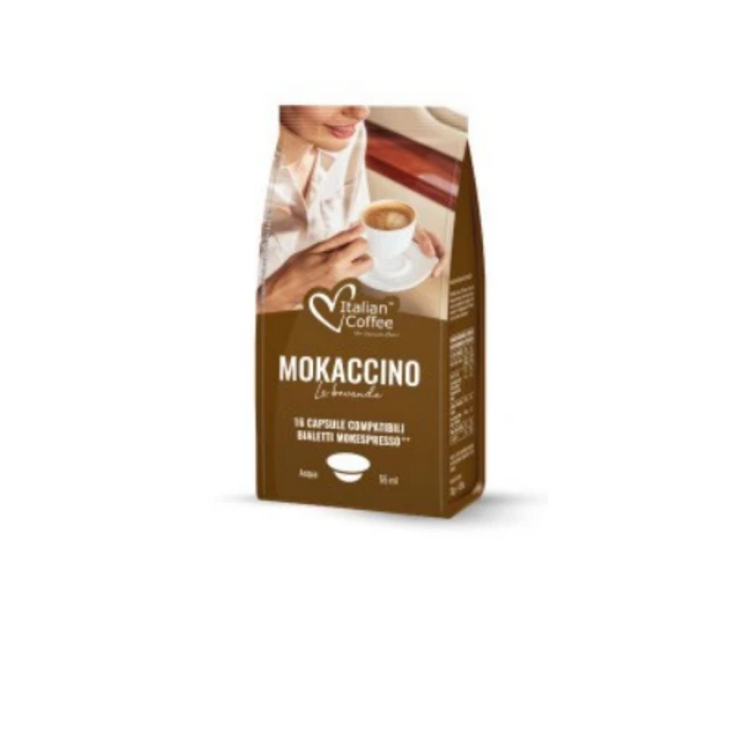 16 Capsule Mokaccino Italian Coffee Bialetti