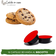 16 Capsule Bevanda al Biscotto Compatibili A Modo Mio