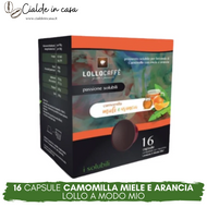 16 Capsule Lollo Camomilla Miele e Arancia Compatibili A Modo Mio