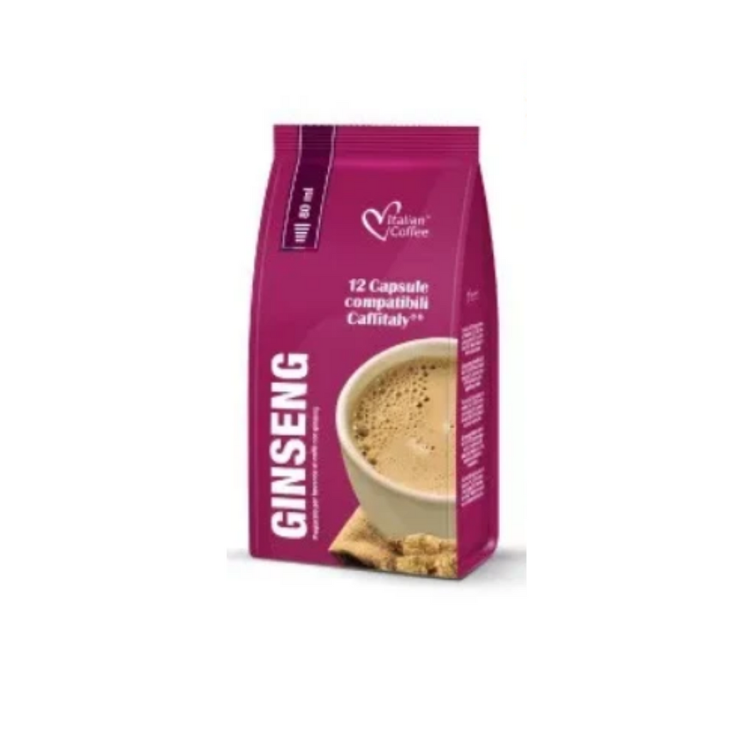 12 Capsule Caffè Ginseng Dolce Compatibili Caffitaly