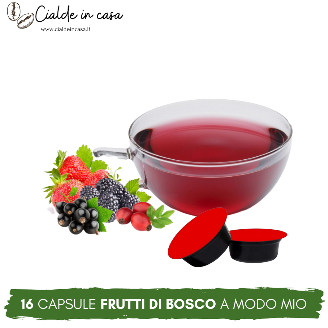 16 Capsule Tisana ai Frutti di Bosco Compatibili A Modo Mio